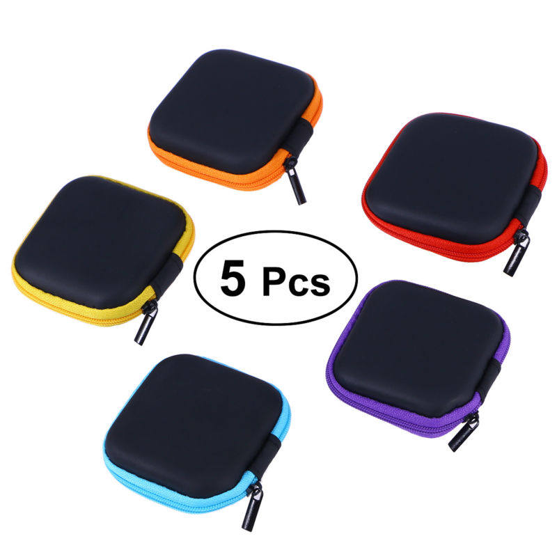 5 قطع من حافظات تخزين سماعات ا - مراجعة Headphone Case Hard وسعره