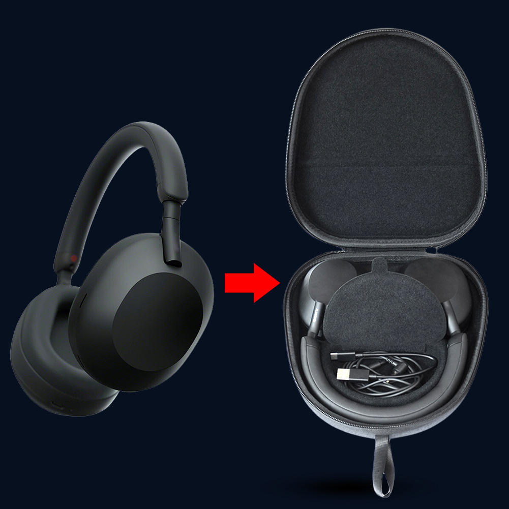حافظة صلبة واقية من مادة EVA،  - مراجعة Sony Headphone Wh-1000Xm5 وسعره